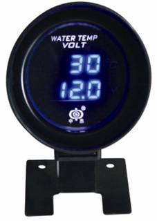 AUTO METER LCD WEATER TEMP & VOLTMETER TOGETHER